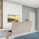 Ver imagem 1 de Calçadeira Baú Recamier Casal 140CM Carla Courino Bege - D A DECOR