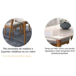 Mesa Adele 130x80cm - Madeira/off White - Cimol - 4 Mesa Adele 130x80cm - Madeira/off White - Cimol - 4