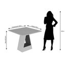 Ver imagem 4 de Sala de Jantar Alana 95cm x 95cm com 4 Cadeiras Nicole - Branco Savana/Pluma - Cimol