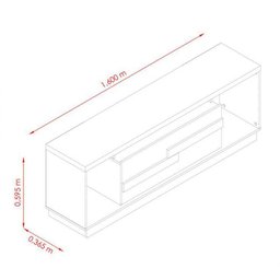 Rack para TV até 60 Polegadas Bia Savana - Móveis Madetec - 3 Rack para TV até 60 Polegadas Bia Savana - Móveis Madetec - 3
