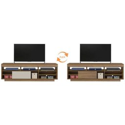 Rack Bancada com 1 Porta de Correr Treviso Flex Pinho/off White - Artely - 3 Rack Bancada com 1 Porta de Correr Treviso Flex Pinho/off White - Artely - 3