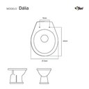 Ver imagem 3 de Tampa de Vaso Soft Close Dalia Branco para Bacia Fiori