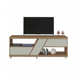 Rack para TV até 47 Polegadas Best Artely Pinho/Branco Off White - 1 Rack para TV até 47 Polegadas Best Artely Pinho/Branco Off White - 1