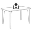Ver mais imagens de Mesa de Jantar Papaia com 4 Cadeiras Estofadas Encanto Corino Kaki Ornar
