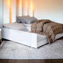 Ver imagem 1 de Cama Bibox Solteiro Matrix Branco com 02 Colchões Tebarrot