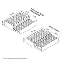 Ver imagem 3 de Cama Bibox Solteiro Matrix Branco com 02 Colchões Tebarrot