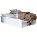 Ver imagem 2 de Cama Bibox Solteiro Matrix Branco com 02 Colchões Tebarrot