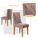 Ver imagem 2 de Conjunto com 2 Cadeiras Mdf Isadora para Sala de Jantar Moderna Mobília