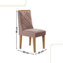 Ver imagem 3 de Conjunto com 2 Cadeiras Mdf Isadora para Sala de Jantar Moderna Mobília
