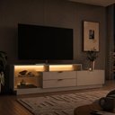 Ver imagem 6 de Rack para TV até 55 Polegadas com LED 1 Porta e 2 Gavetas Multimóveis Crpro-RCK008 Arenas