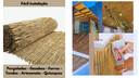 Ver imagem 4 de Esteira Bambu Natural 01 Rolo | 5m X 1m Forro Teto Pergolado Decoração Parede Quiosque Caramanchão