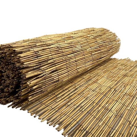 Esteira Bambu Natural 01 Rolo | 5m X 1m Forro Teto Pergolado Decoração Parede Quiosque Caramanchão