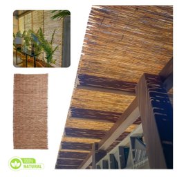 Esteira Bambu Natural 01 Rolo | 5m X 1m Forro Teto Pergolado Decoração Parede Quiosque Caramanchão - 7
