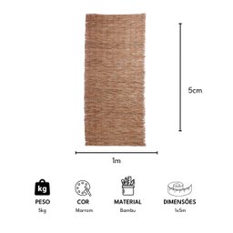 Esteira Bambu Natural 01 Rolo | 5m X 1m Forro Teto Pergolado Decoração Parede Quiosque Caramanchão - 9