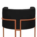 Ver imagem 5 de Kit 2 Poltronas Reforçadas Decorativa Sala Nayara Base Ferro Bronze Suede Preto