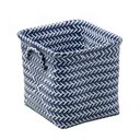 Ver imagem 1 de Cesta Decorativa em Polipropileno Azul e Branca 29cm 16077-pl