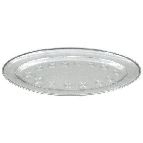 Kit 8 Bandejas Oval em Aço Inox 29cm