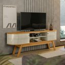 Ver imagem 6 de Rack Bancada Valência com Mesa de Centro Indianápolis Cumaru Opala – Madetec