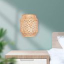 Ver imagem 6 de 4 Arandela Fibra Natural Bambu Artesanal Boho Quarto Nat90