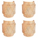 Ver imagem 1 de 4 Arandela Fibra Natural Bambu Artesanal Boho Quarto Nat90