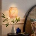 Ver imagem 4 de 4 Arandela Fibra Natural Bambu Artesanal Boho Quarto Nat90