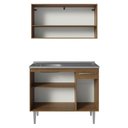 Ver imagem 4 de Armário de Cozinha Compacta 105cm com Pia Rustic Emilly Madesa 04 Rustic