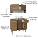 Ver imagem 7 de Armário de Cozinha Compacta 105cm com Pia Rustic Emilly Madesa 04 Rustic