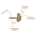 Ver imagem 2 de Barra Apoio Montessoriano Madeira Maciça Pinus