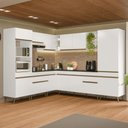 Ver imagem 1 de Armário Cozinha Modulada Completa de Canto 8 Peças Florença Multimóveis MP2449 Branco