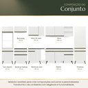 Ver imagem 6 de Armário Cozinha Modulada Completa de Canto 8 Peças Florença Multimóveis MP2449 Branco