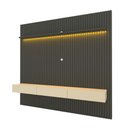 Ver imagem 2 de Painel para TV até 85 Polegadas Sole 3 Gavetas Ripado 100% MDF Grafite/Off White - Pnr Móveis