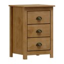 Ver imagem 4 de Mesa de Cabeceira Madeira Maciça Mesinha Apoio 3 Gaveta Boho:freijo