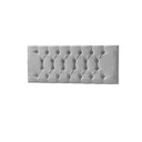 Ver imagem 2 de Cabeceira Painel Estofada Arezzo Suede Cinza Casal 1,40m para Cama Box