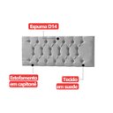 Ver imagem 6 de Cabeceira Painel Estofada Arezzo Suede Cinza Casal 1,40m para Cama Box