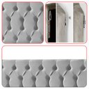 Ver imagem 7 de Cabeceira Painel Estofada Arezzo Suede Cinza Casal 1,40m para Cama Box