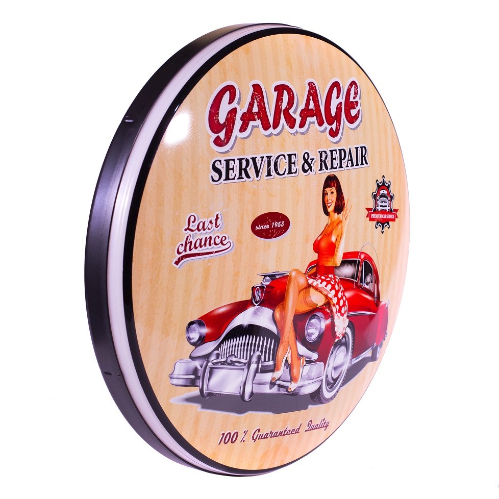 Luminoso de Parede Garage Retrô Vintage para Bar, Garagem, Churrasqueira, Espaço Gourmet - 2