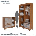 Ver imagem 6 de Conjunto Quarto Infantil 2 Peças Aurora Espresso Móveis Marrom/Cinamomo/Off White