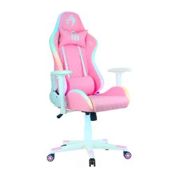 Cadeira Gamer Fox Racer RGB Rosa com Iluminação (Led) - Branco - 2