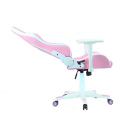 Cadeira Gamer Fox Racer RGB Rosa com Iluminação (Led) - Branco - 3
