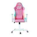 Ver imagem 1 de Cadeira Gamer Fox Racer RGB Rosa com Iluminação (Led) - Branco