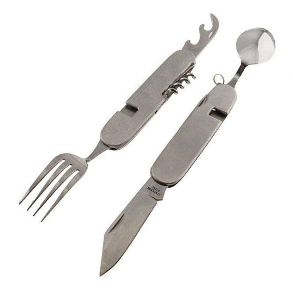Kit Talher Canivete Multifuncional Dobrável Prático Camping - 2