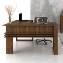 Ver imagem 2 de Mesa para Escritório Angular Me4145 Nogal Tecnomobili