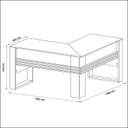 Ver imagem 4 de Mesa para Escritório Angular Me4145 Nogal Tecnomobili