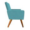 Kit 2 Poltrona Decorativa Nina Tressê Suede Azul Tiffany - D'Rossi - 4