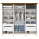 Ver imagem 2 de Guarda Roupa Casal Napoli 6 Portas Off White Nature - Henn