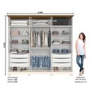 Ver imagem 3 de Guarda Roupa Casal Napoli 6 Portas Off White Nature - Henn