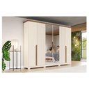 Ver imagem 4 de Guarda Roupa Casal Napoli 6 Portas Off White Nature - Henn