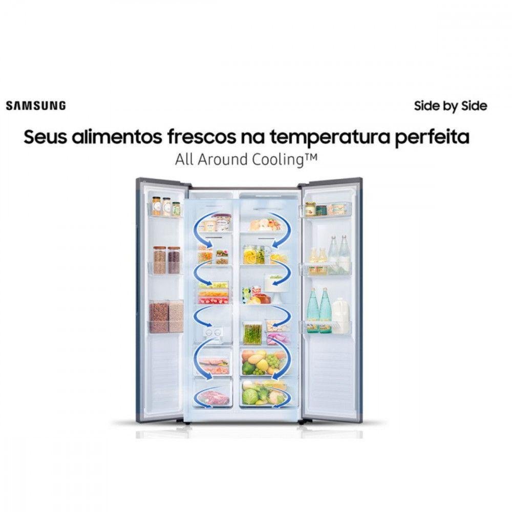 Geladeira Side By Side Samsung Rs52 com All Around Cooling 490l Inox 220v - 7