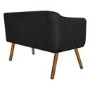 Ver imagem 4 de Sofá Retrô Namoradeira Julia 2 Lugares Suede Preto - D'Rossi