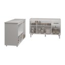 Ver imagem 4 de Balcão Armário Camila Cozinha Gabinete de Pia 140 Cm e Balcão para Forno Elétrico e Microondas Lilia